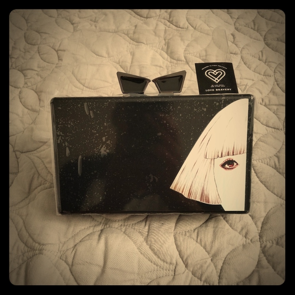 πLady GAGA Clutch LOVE Bravery Little Monsters π - Picture 3 of 3